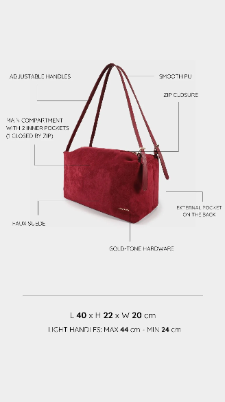 Shopping bag a spalla SIDNEY - BORDEAUX