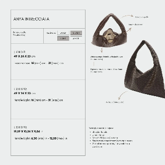 Borsa a spalla ANYA intrecciata - FONDANT