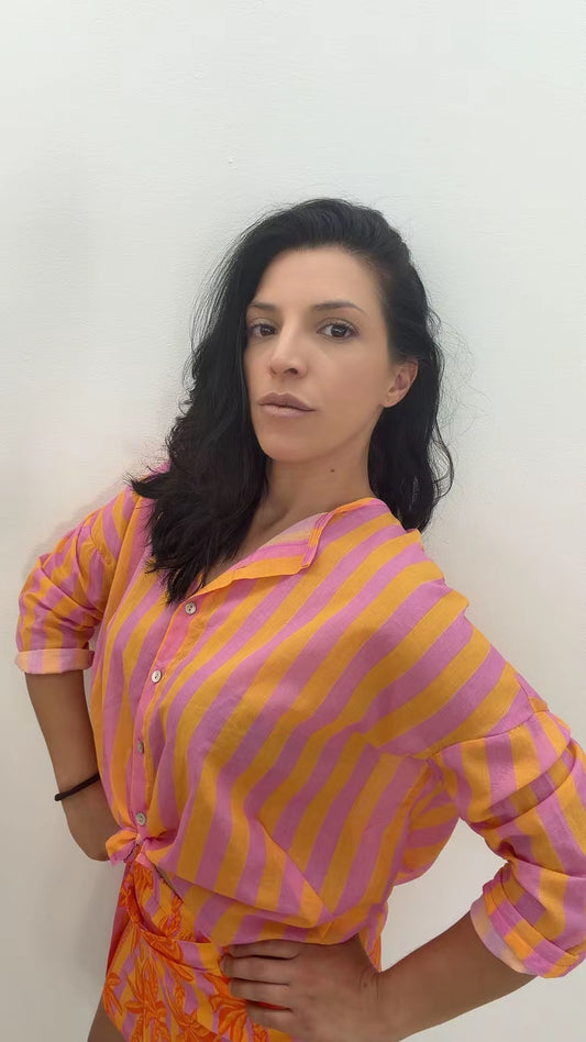 Camicia coreana con nodo KIKISIX