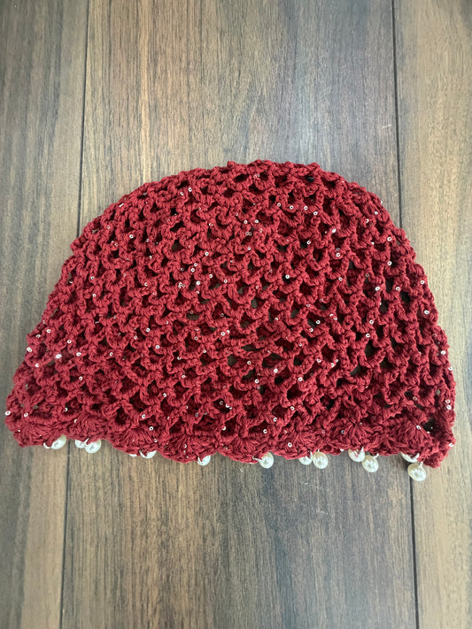 Cappello Crochet con perle