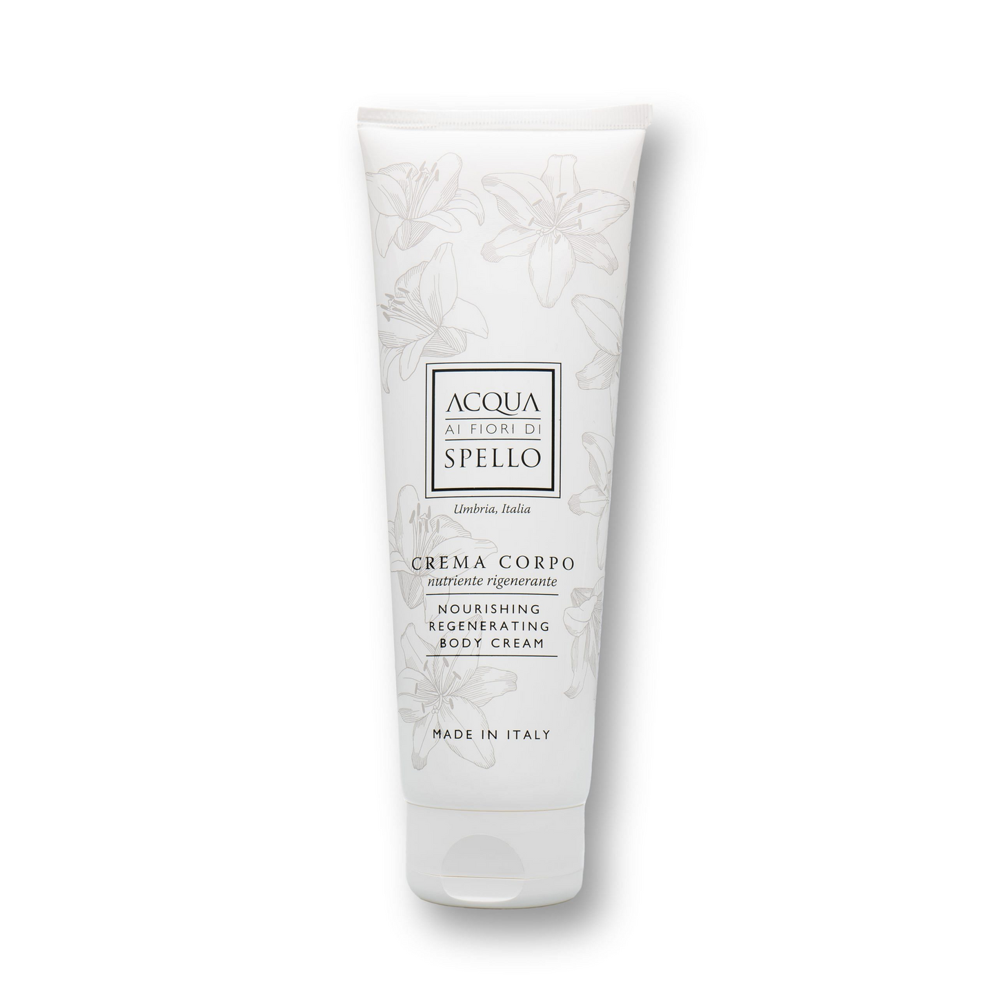 CORPO
Crema Corpo Nutriente 200ml
Dona elasticità e nutrizione profonda con la nostra crema corpo dal profumo di prati fioriti.