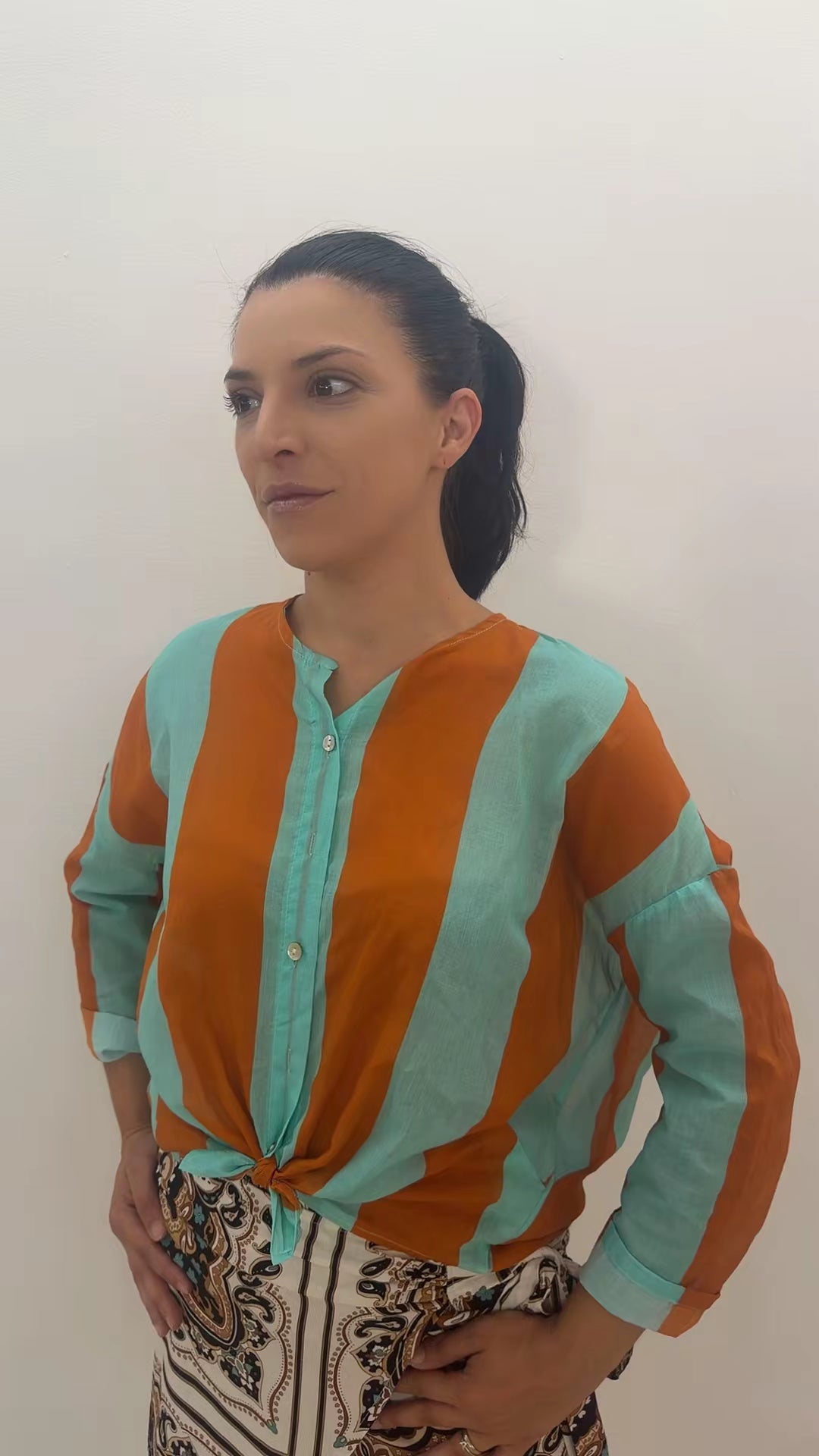 Camicia rigata kikisix
