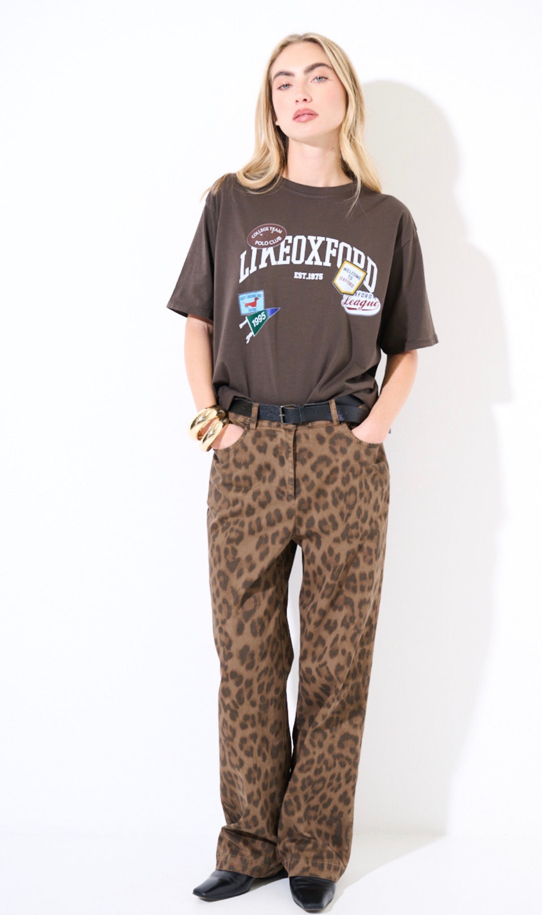 Pantalone regular maculato Moro