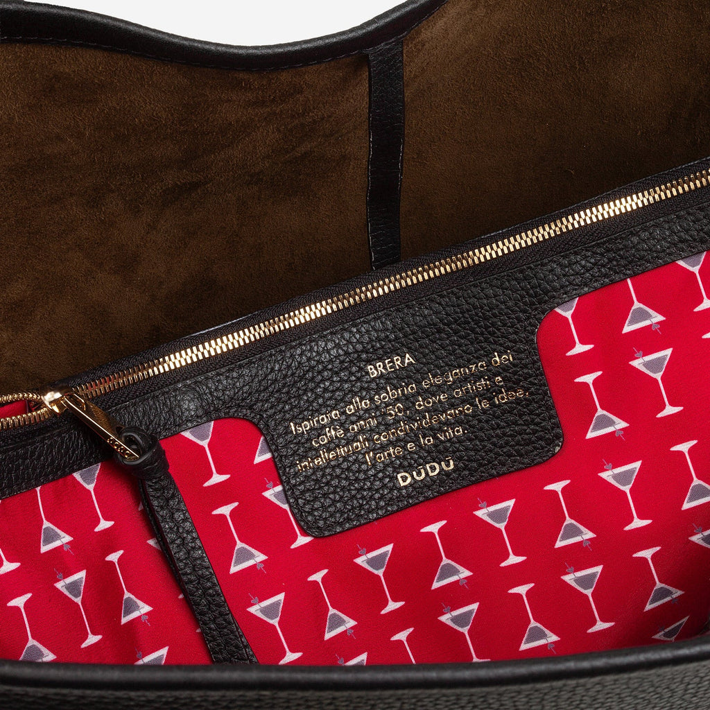 BRERA Borsa a spalla donna grande maxi in pelle