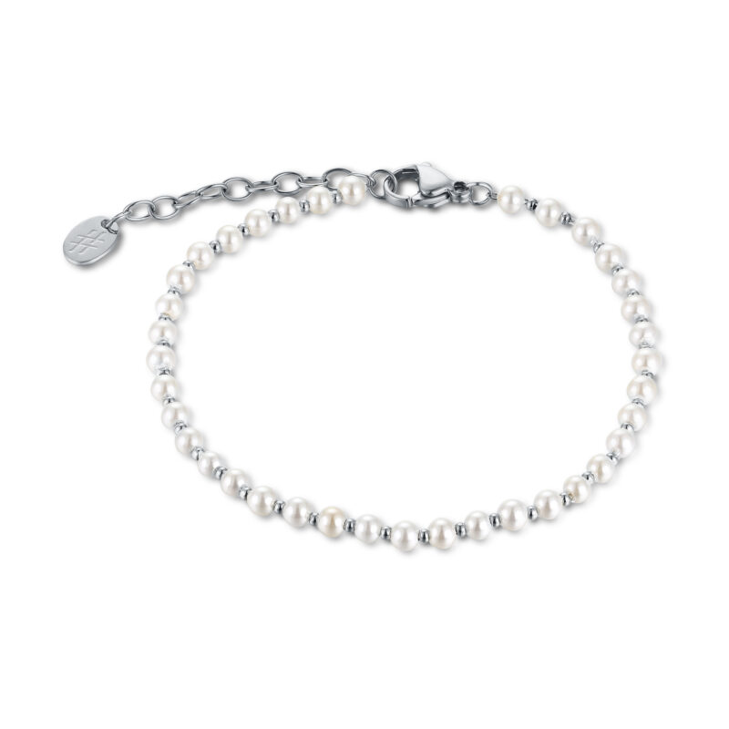 BRACCIALE IN MADREPERLA ED ACCIAIO