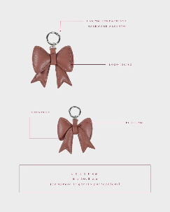 Portachiavi fiocco LR - MOCHA PINK