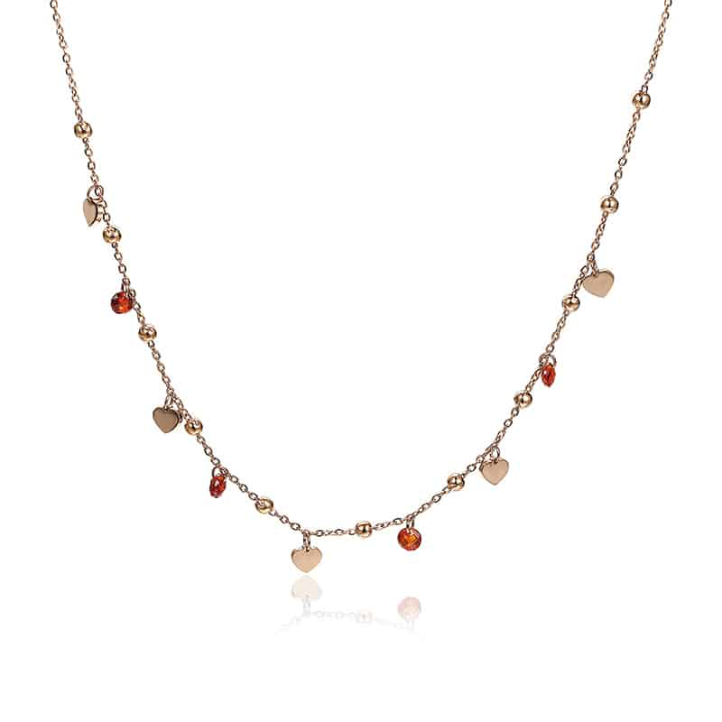 COLLANA CUORI E CRISTALLI