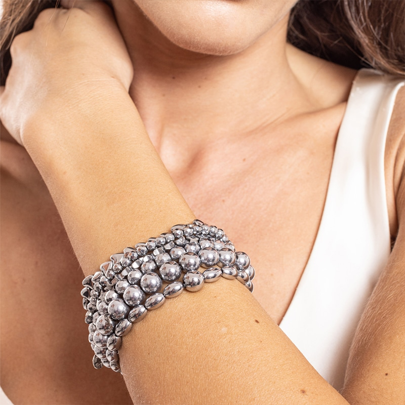BRACCIALE EMATITE SFACCETTATA