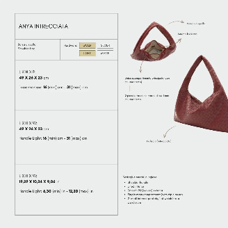 Borsa a spalla ANYA intrecciata - BURGUNDY