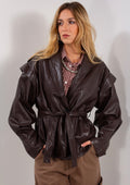 GIACCA BOMBER ECOPELLE AGED