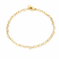 BRACCIALE CATENA CUORI ORO