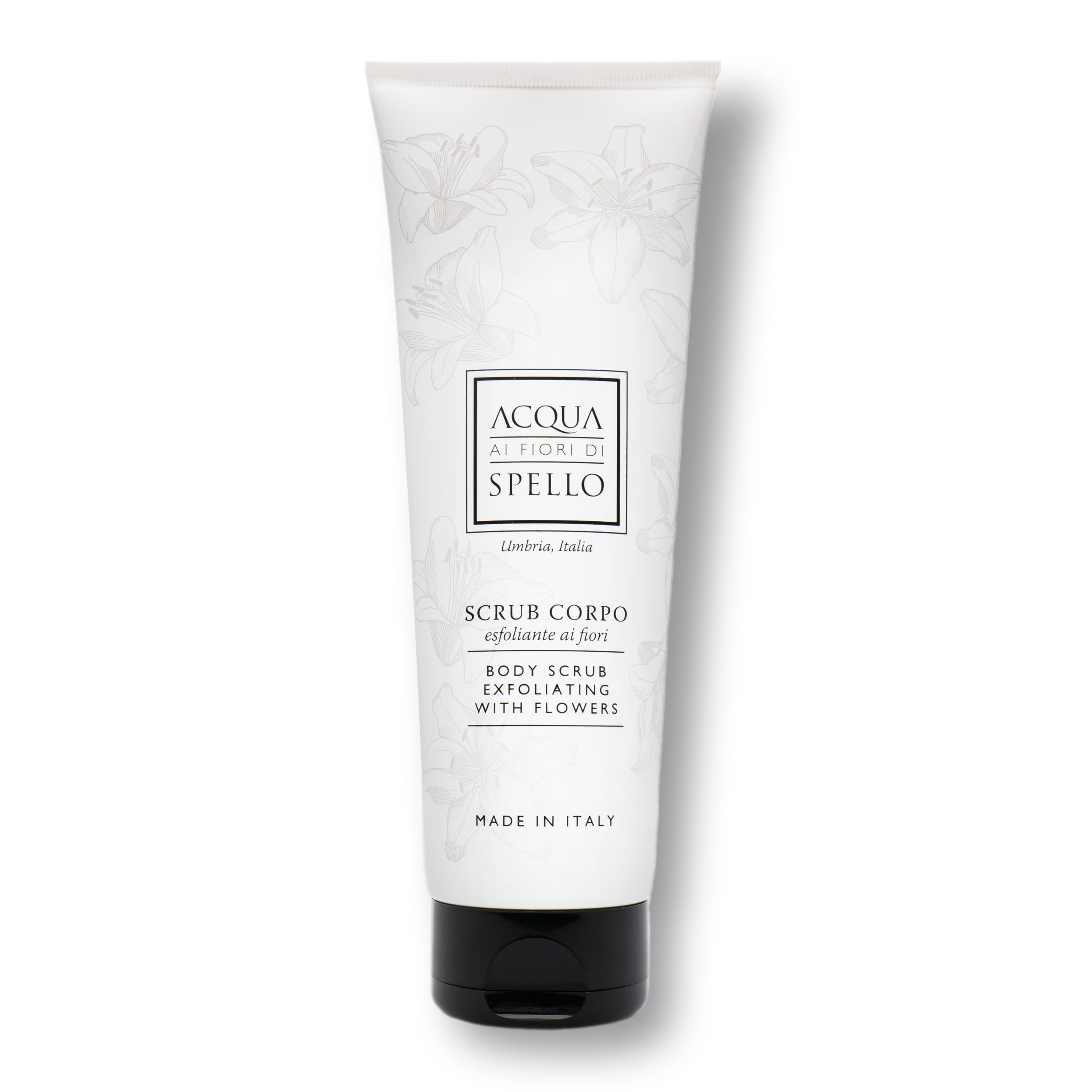 SCRUB CORPO
Scrub Corpo Esfoliante ai Fiori
Dona elasticità e nutrizione profonda con la nostra crema corpo dal profumo di prati fioriti.