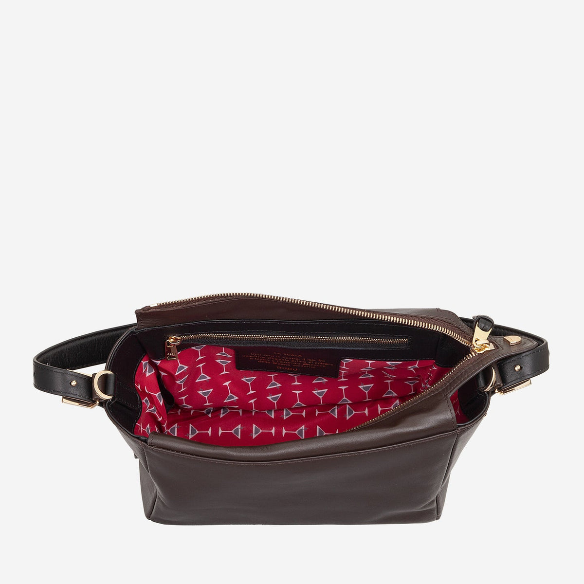 SCALA MINI Borsa piccola donna a tracolla in pelle con patta