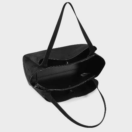 Borsa a spalla IVORY SUEDE - BLACK SILVER