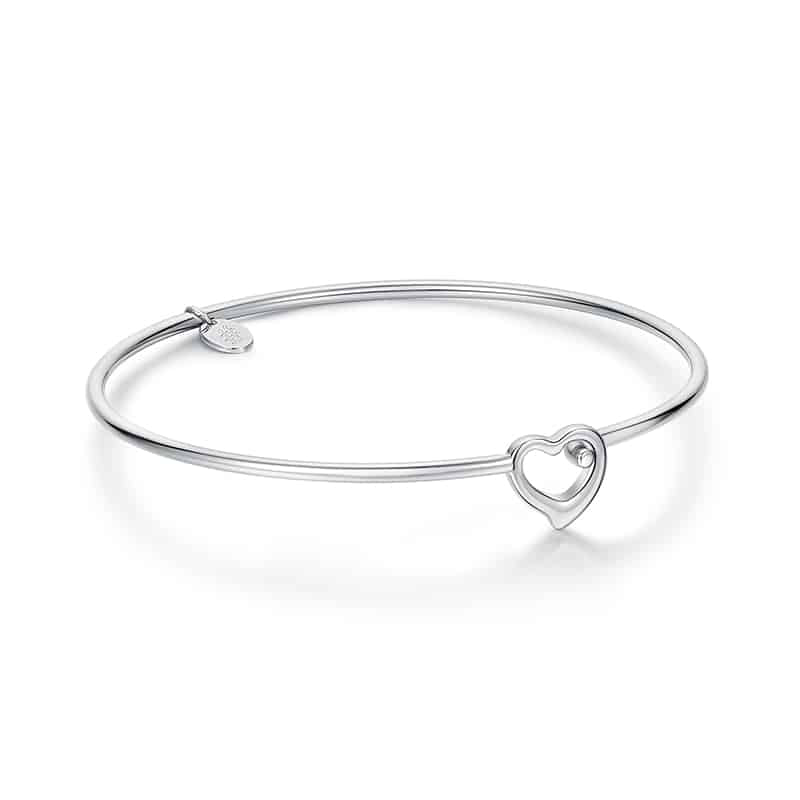 BRACCIALE RIGIDO CHIUSURA CUORE