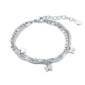 BRACCIALE TRIPLO FILO CON FARFALLE