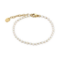 BRACCIALE IN MADREPERLA ED ACCIAIO PVD ORO
