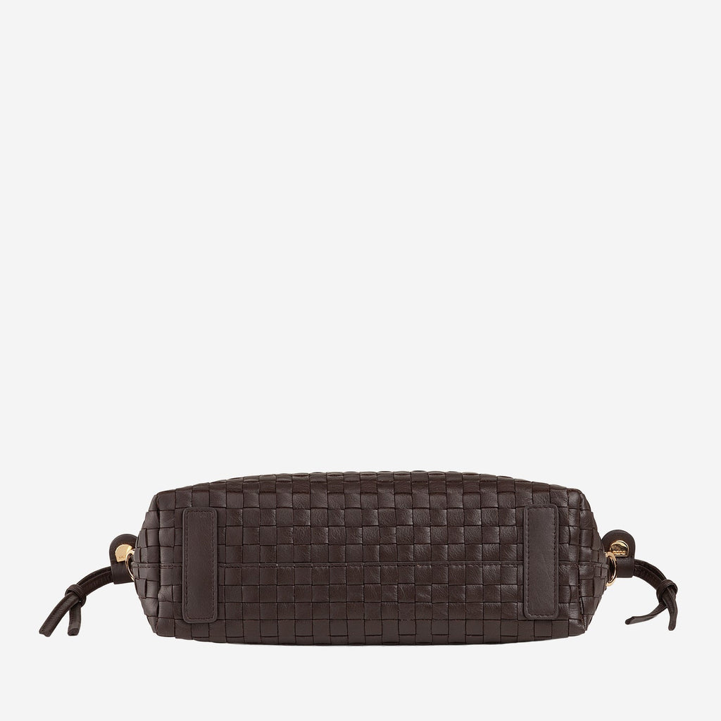 Ischia
Borsa a tracolla in pelle intrecciata con coulisse
