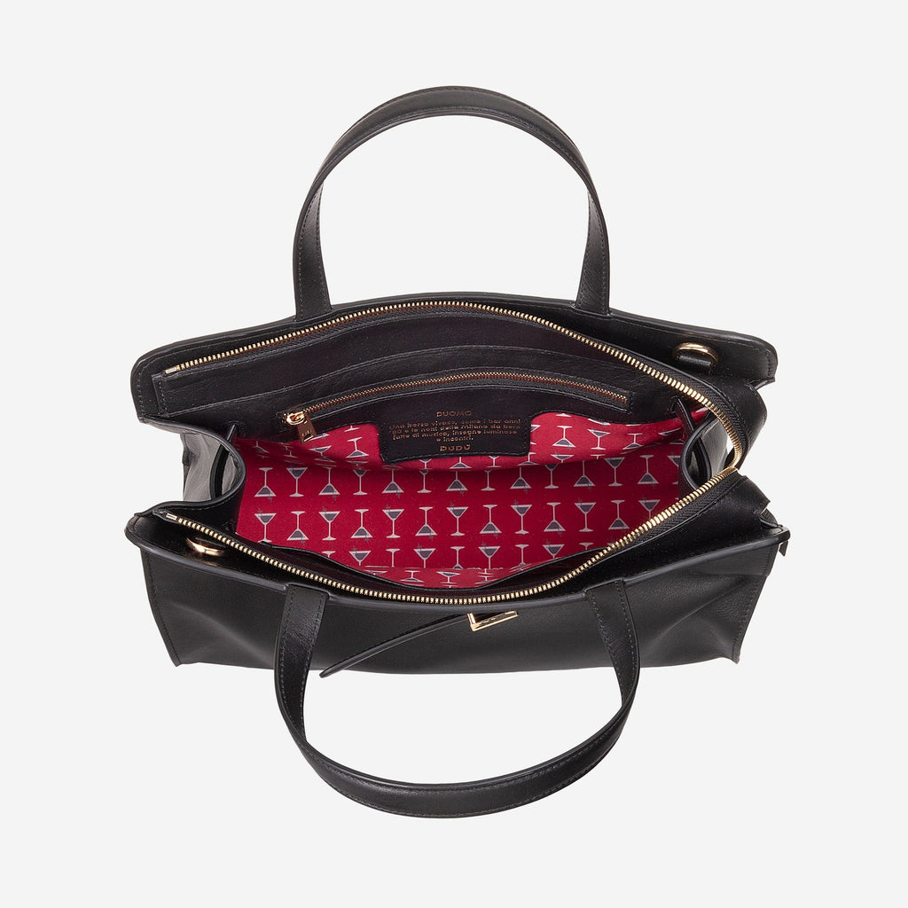 DUOMO Borsa donna grande in pelle doppi manici