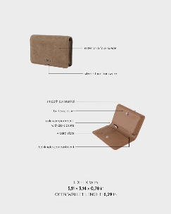 Portafoglio LE NUITE WALLET - COCKER LIGHT BROWN