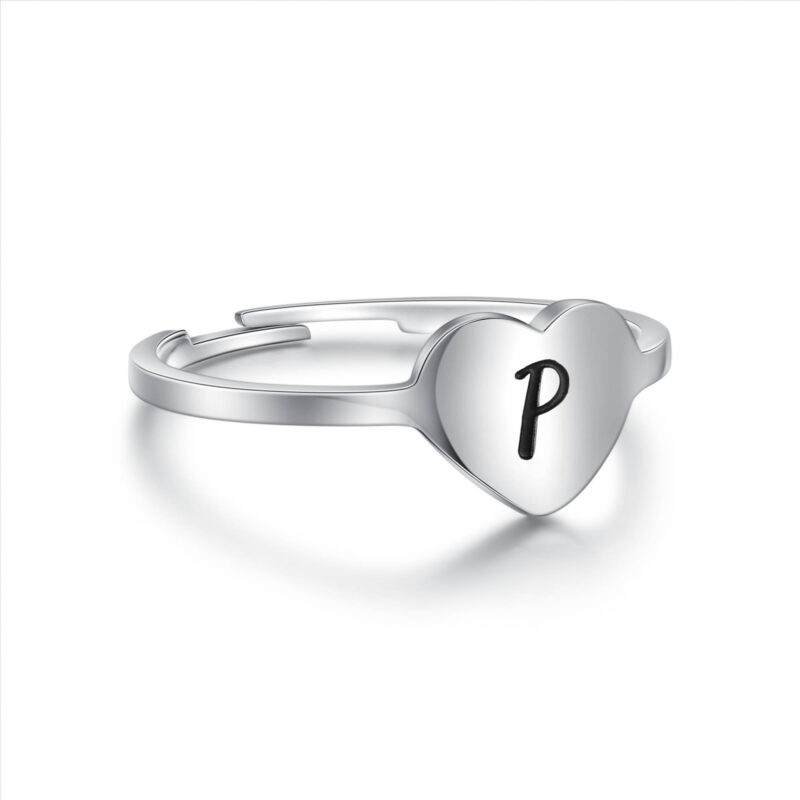 ANELLO CUORE LETTERA