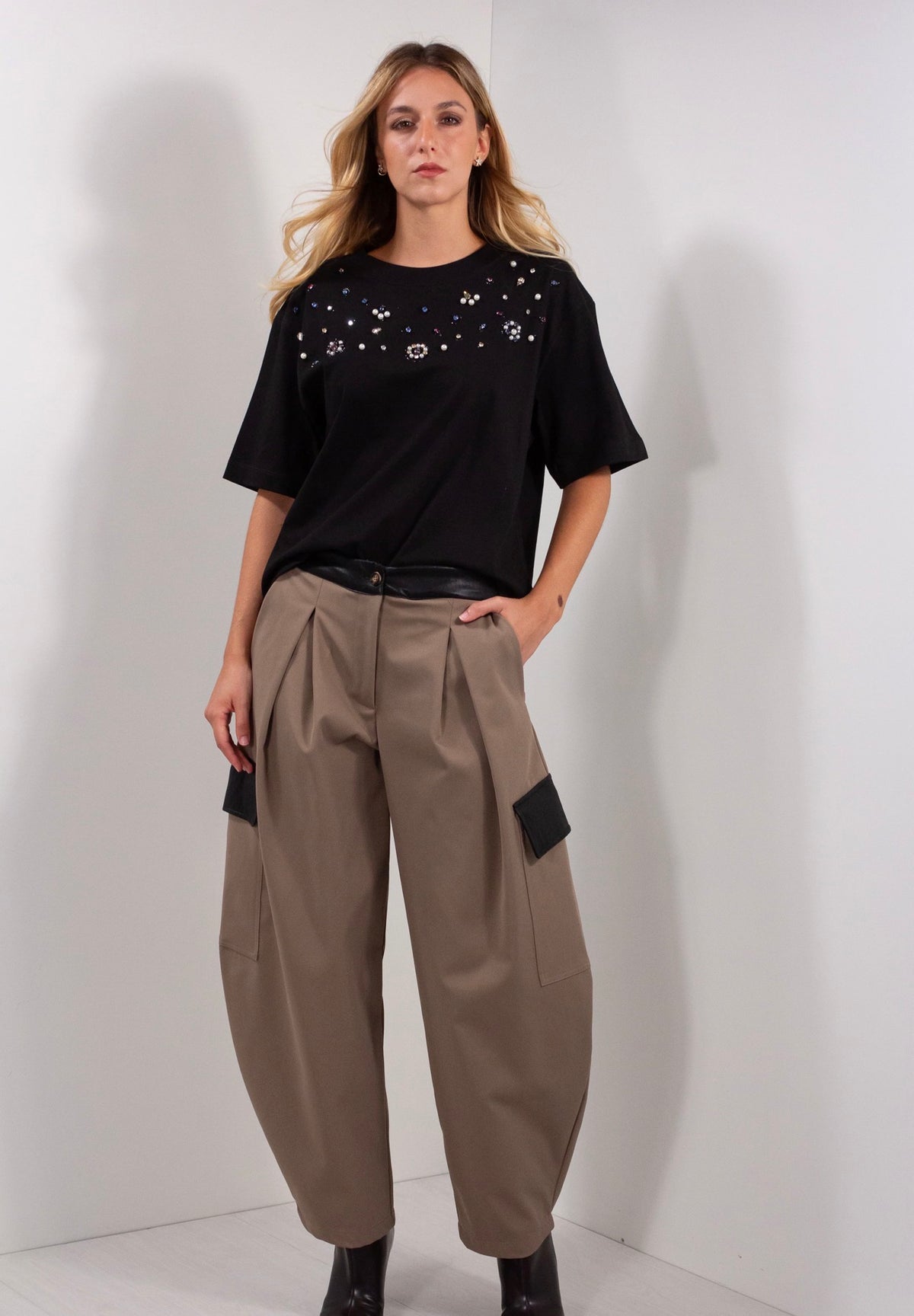 PANTALONE PINCES ECOPELLE