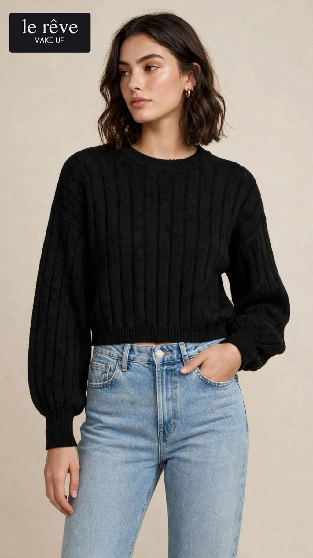 MAGLIA CROP PARICOLLO A COSTE