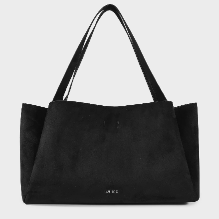 Borsa a spalla IVORY SUEDE - BLACK SILVER