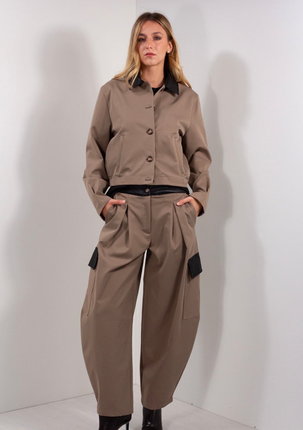 GIACCA BOMBER COLLO ECOPELLE