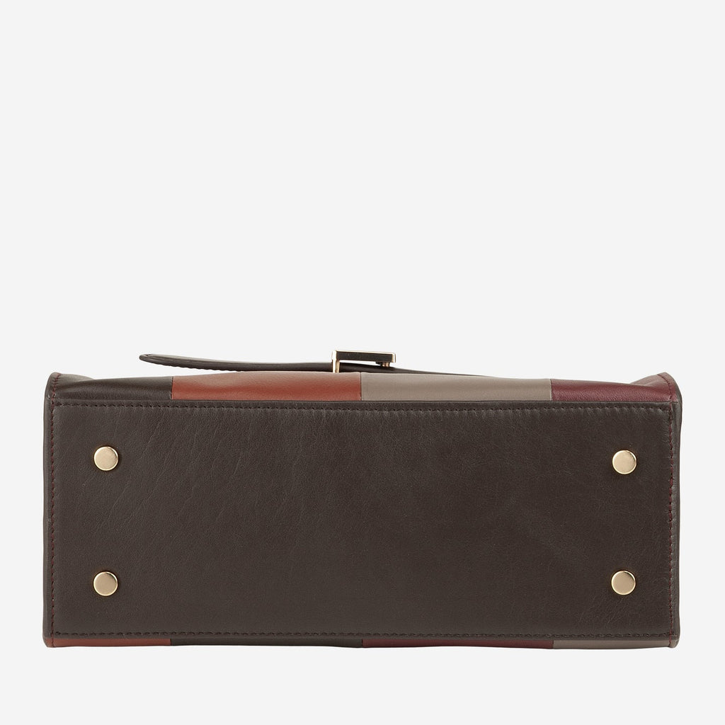 DUOMO MINI Borsa donna piccola in pelle doppi manici