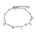 BRACCIALE CUORI E PIASTRINE ARGENTO