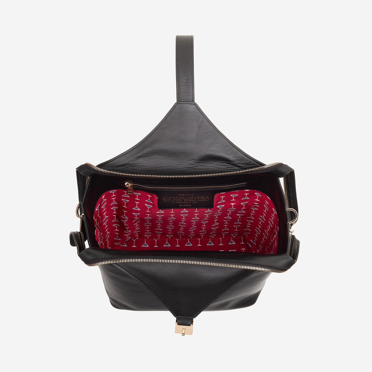 TORTONA Borsa donna a tracolla in pelle trapezio