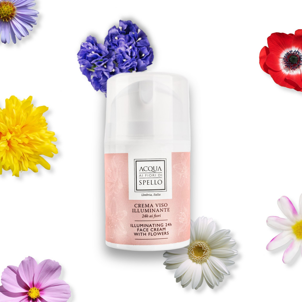 Crema Viso Illuminante 24h ai Fiori 50ml
Adatta a tutti i tipi di pelle e può essere inclusa nella tua routine sia al mattino che alla sera, regalandoti una sensazione di freschezza e benessere ad ogni applicazione.