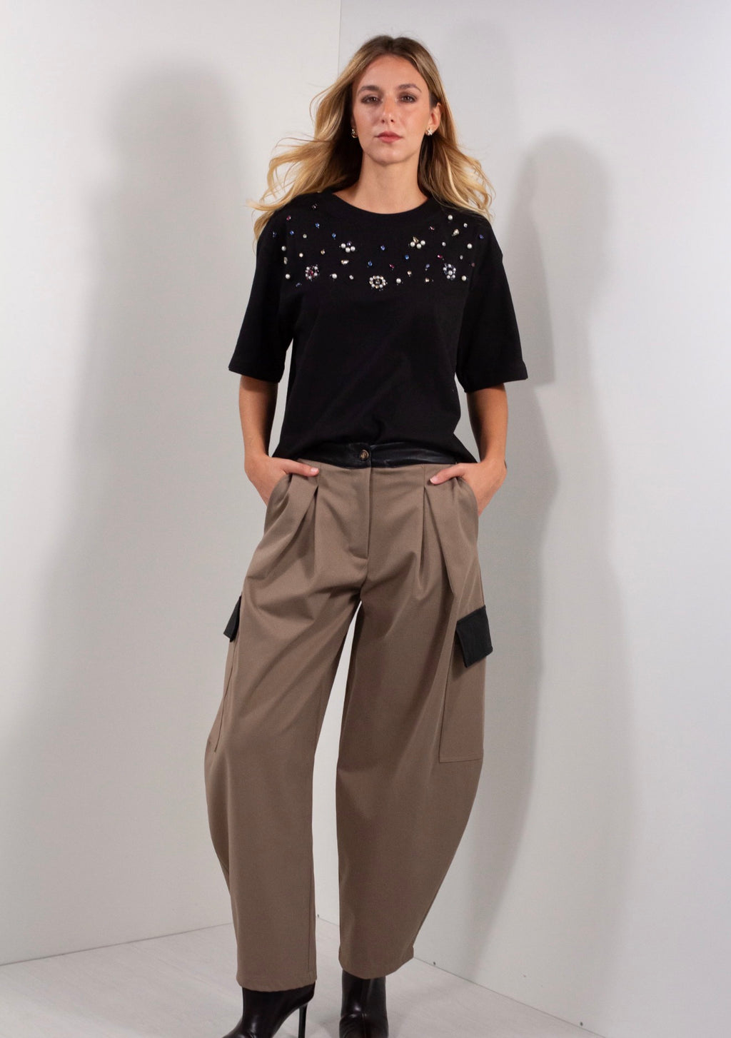 PANTALONE PINCES ECOPELLE