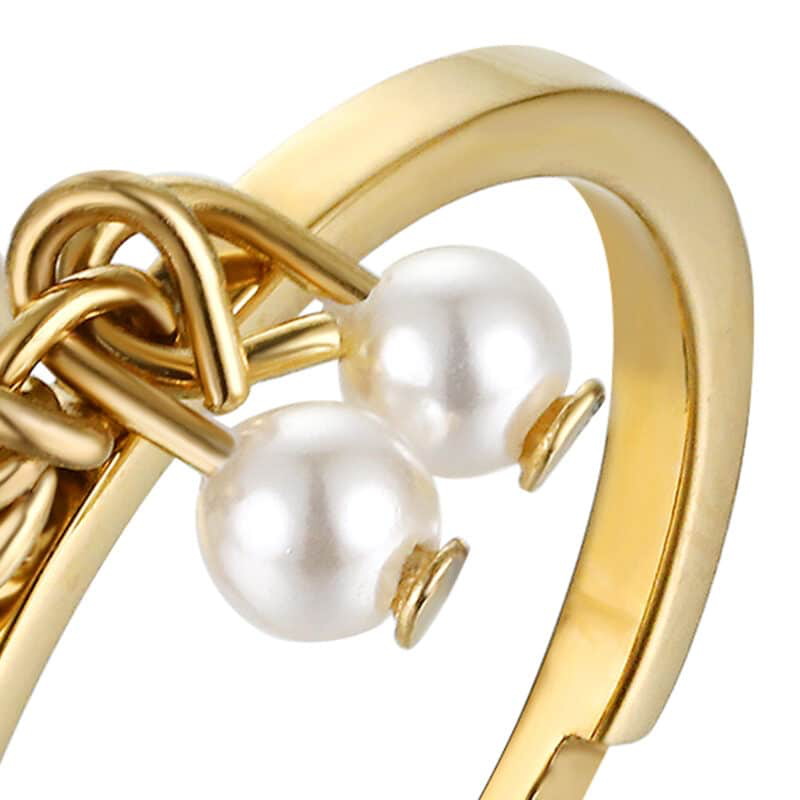 ANELLO 5 MADREPERLA PENDENTI PDV ORO