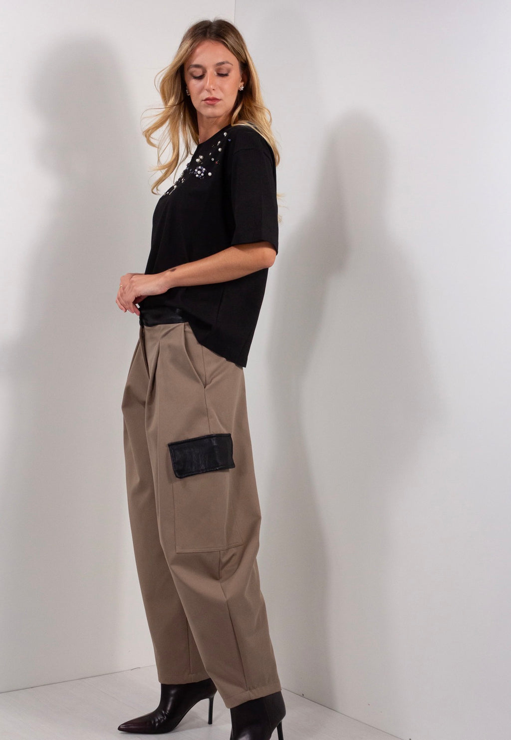 PANTALONE PINCES ECOPELLE