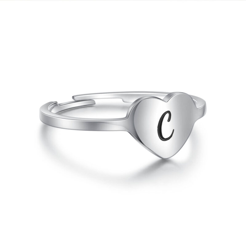 ANELLO CUORE LETTERA