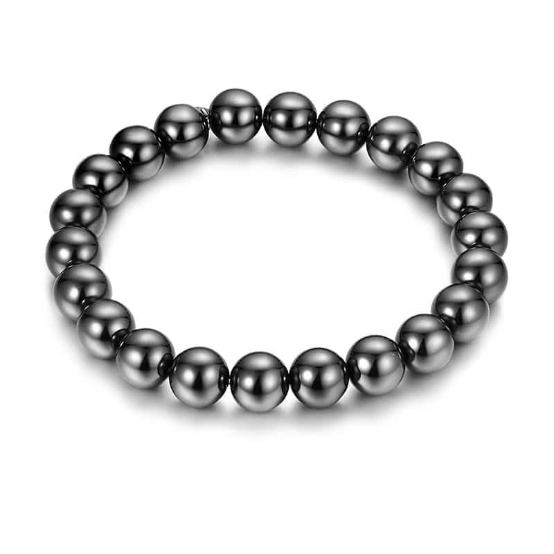 BRACCIALE MEDIE SFERE EMATITE ELASTICO