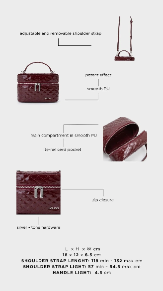 Borsa a mano ROUGE - RED PASSION SILVER