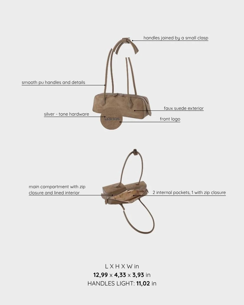 BORSA A SPALLA LE NUITE - COCKER LIGHT BROWN