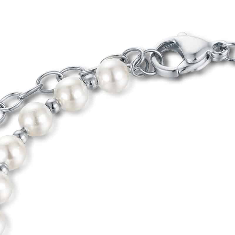 BRACCIALE IN MADREPERLA ED ACCIAIO