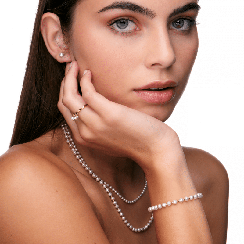 ANELLO 5 MADREPERLA PENDENTI PDV ORO
