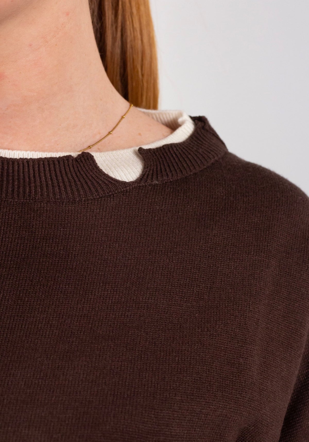 MAGLIA BICOLOR DOPPIATA
