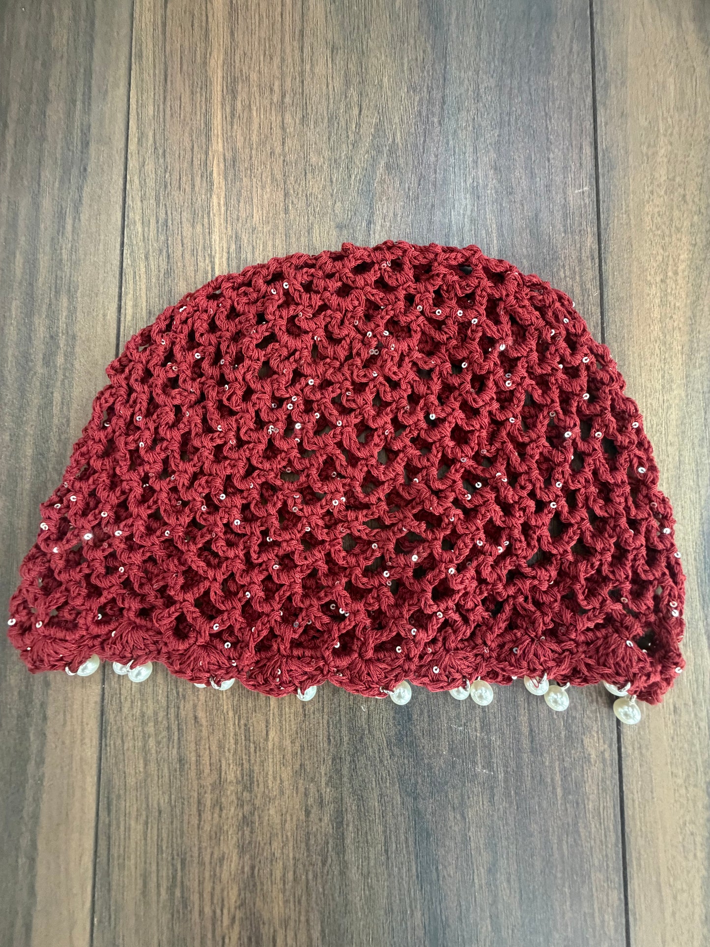 Cappello Crochet con perle