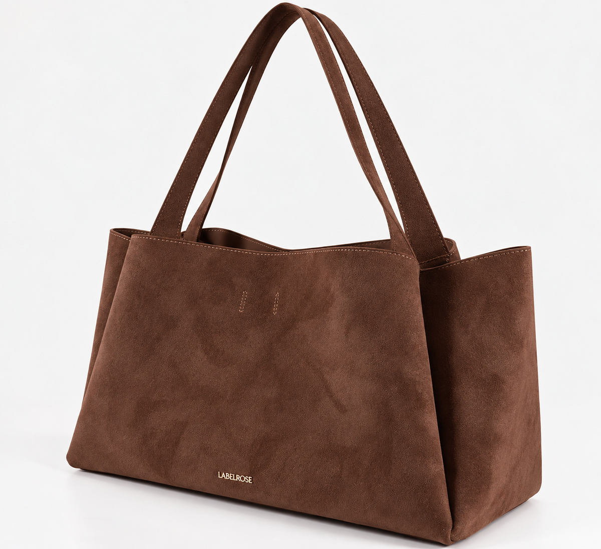 BORSA A SPALLA IVORY SUEDE - CHOCOLATE