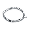 BRACCIALE ELASTICO EMATITE QUADRATI E SFERE