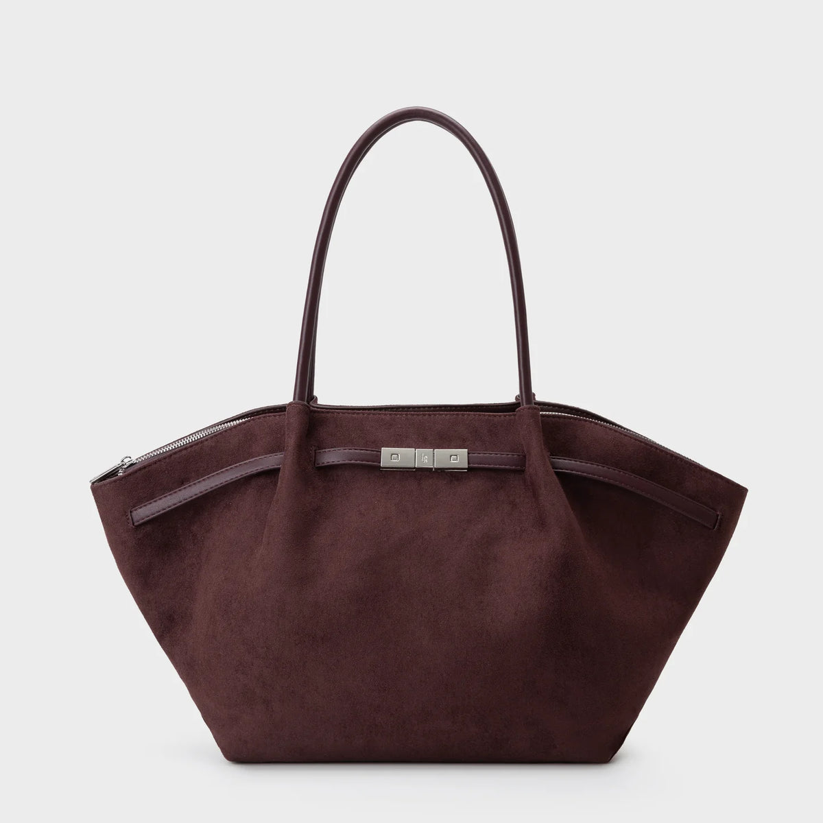 Borsa a spalla BRIELLE BIG SIMILSUEDE - AUBERGINE