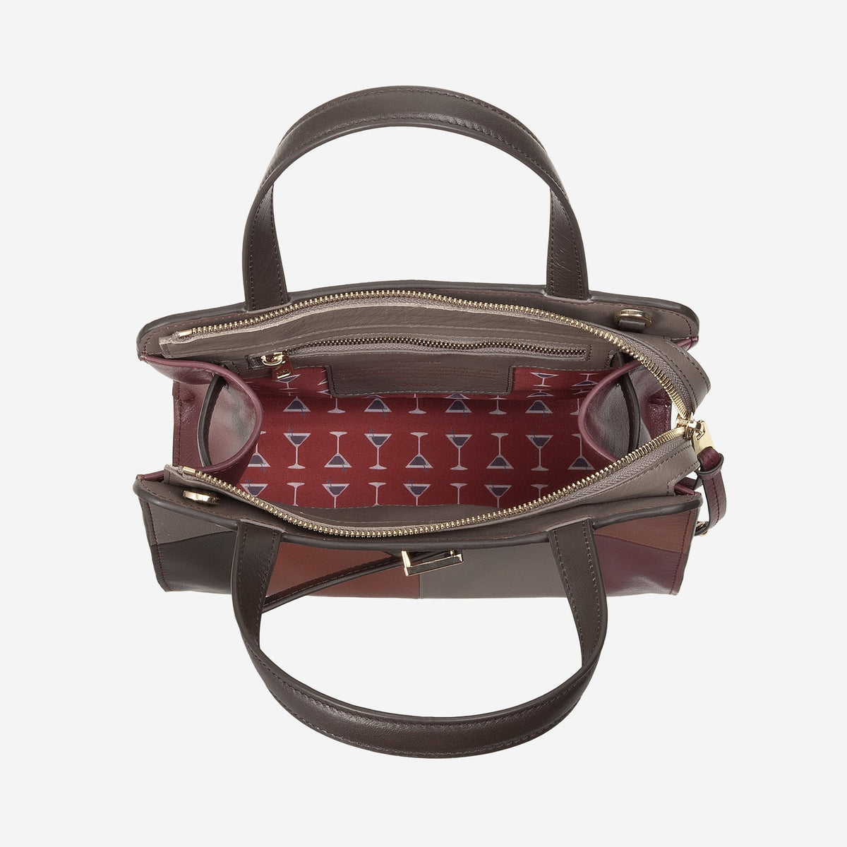 DUOMO MINI Borsa donna piccola in pelle doppi manici