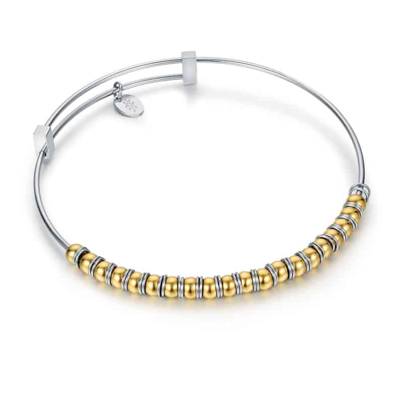 BRACCIALE MOLLA SFERETTE E ANELLINI