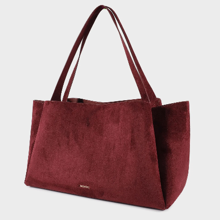Borsa a spalla IVORY SUEDE - BURGUNDY